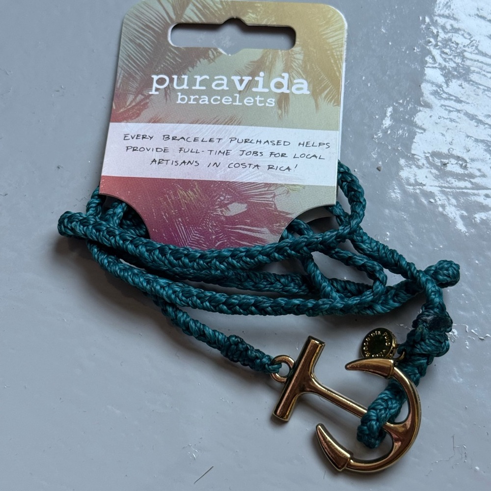 Pura Vida Gold Anchor Wrap Bracelet